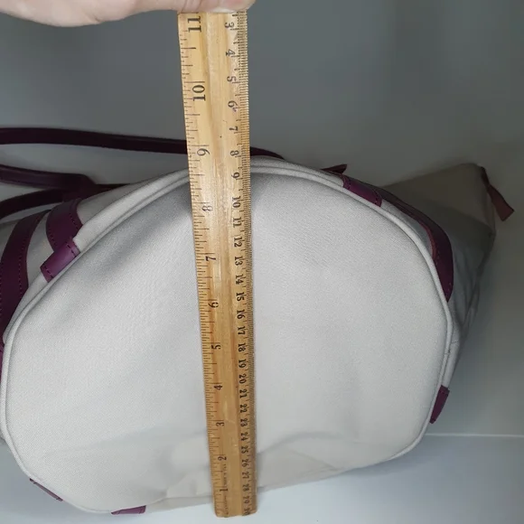 Jack Gomme Nylon Leather Strap Tote Bag New without Tag + FREE GIFT - Picture 3 of 11